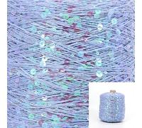 MOLUO 50G/skeins Cotton Sequins Yarn 6mm+3mm Sequins Hand Knitting Yarn Thread Luxury Glitter Soft Rope DIY Material