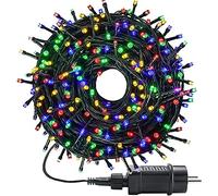 MOLVCE Guirlande Lumineuse Extérieure 10m 100LEDs Guirlande Lumineuse Sapin Noel Étanche, 8 Modes + minuterie + mémoire pour Décoration de Jardin, Cour, Maison, Noël, Mariage, multicolore