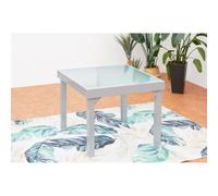 Molvina 4 : table de jardin extensible en aluminium 8 personnes + 4 chaises