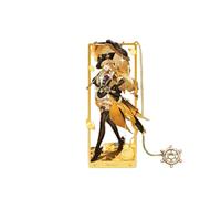 MOLVUS 1PC Genshin Impact Personnages Signet en Métal Marque-page Jeu avec Chaîne pour les fans de Jeu (Style 8)