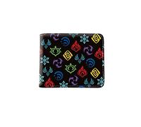 MOLVUS 1pc Genshin Impact Portefeuille à Deux Volets périphérique Impression Couleur Cuir Court 11,5 * 9,5 * 2 cm Portefeuille (style3)