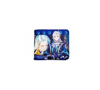 MOLVUS 1pc Genshin Impact Wallet Jeu Périphérique Portefeuille en Cuir Imprimé Anime Court PU Portefeuille (Style 3), LZH-2715