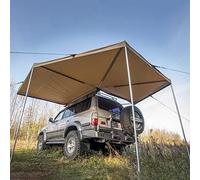 MOLVUS Auvent de camping en plein air pour voiture, grande tente de tonnelle de voiture, grand espace, tente d'extension de trappe arrière, tente de coffre pour abri solaire, auvent pour camping-car