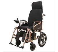 MOLVUS Fauteuil roulant électrique handicapé automatique double fauteuil roulant lampe pliante avec salle de bain 4 roues vieux scooter dossier haut allongé