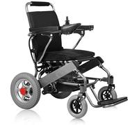 MOLVUS Fauteuil roulant électrique pliable en aluminium léger et compact pour personnes âgées handicapées et handicapées