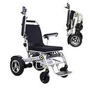 MOLVUS Fauteuil roulant électrique pliable intelligent à distance pour personnes âgées et handicapées (contrôleur interchangeable gauche et droite)
