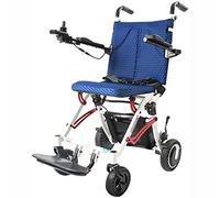 MOLVUS Fauteuil roulant électrique, pliable, léger, de luxe, compact, aide à la mobilité, ne pèse que 22,7 kg avec piles, pneus arrière solides de 30,5 cm, plus stable