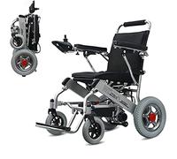 MOLVUS Fauteuil roulant électrique pliable léger et portable de voyage ultra léger et automatique vieux fauteuil roulant électrique, batterie Li-ion 20 Ah, batterie 28 kg incluse