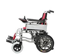 MOLVUS Fauteuil roulant électrique portable, 250 W x 2 moteurs doubles respirants, lampe de poche, double fonction, frein intelligent