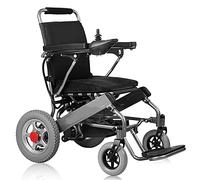 MOLVUS Fauteuil roulant électrique, robuste et durable, système de freinage électromagnétique qui s'arrête lorsque vous relâchez votre main, peut ouvrir et fermer l'accoudoir cadre en alliage