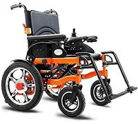 MOLVUS Fauteuil roulant électrique robuste, pliable et léger, largeur du siège 51 cm, joystick à 360°, capacité de poids 100 kg, 15 Ah