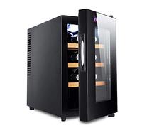 MOLVUS Réfrigérateur à vin 8 Bouteilles Réfrigérateur à vin encastré ou Autonome avec Porte en Acier Inoxydable et Verre trempé à Double Couche Fonctionnement Silencieux à économie d'énergie