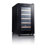 MOLVUS Réfrigérateurs à vin, Réfrigérateur pour Boissons, Capacité 52 litres, Température 10-18 ° C, Panneau de Commande Tactile, 5 étagères en Bois Massif, Noir