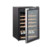 MOLVUS Refroidisseur de vin Rouge et Blanc thermoélectrique pour 30 Bouteilles, Affichage numérique de la température à écran Tactile, réfrigérateur de Cave à vin de comptoir Autonome