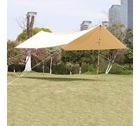 MOLVUS Tente pyramidale indienne tipi avec abri solaire pour 3 à 4 personnes - Tente familiale imperméable en coton - Tente de yourte pour alpinisme, randonnée, camping