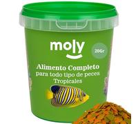 MOLY Aliment pour Poissons d'eau Chaude 1180 ML | Nourriture Poissons tropicaux 200 g en écailles | Formule Riche en nutriments et micronutriments
