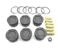 Moly Enduit de Phosphate Complet de Jeu de Pistons forgés Enduit Compatible avec N55 S55 N55B30(84 Without Coating)