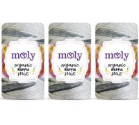 Moly Raffia Batik - 3 x 100 g - Fil de raphia en papier multicolore - 160 m par pelote - Fil dégradé de couleur pour crochet pour sacs, chapeaux, paniers, sets de table et décoration (33)