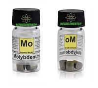 Molybdène Élément Métallique 42 MO, Champion Pure 5 Grammes 99,99% en Flacon de Verre avec Étiquette