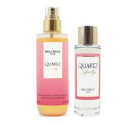 MOLYNEUX - Quartz Liberty - Eau de parfum 100ml et brume pailletée 200ml, parfum femme floral fruité et brume corporelle scintillante, coffret cadeau femme