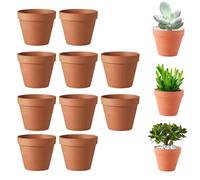 Molyorch 10 pièces 5 * 5.5cm Pot en Terre Cuite de Succulent Cactus, pour Cactus, Fleurs, Plantes Grasses, Parfaits pour LeJardinage, Le Bricolage ou des Cadeaux de Mariage (5.5 * 5cm)