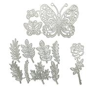 Molyorch 12 Pièce 3D Feuilles Cutting Dies, Diy Carte Papier Bricolage Outil de Gaufrage, Acier Cutting Dies Scrapbooking, pour Carte Cadre, Processus Gaufrage