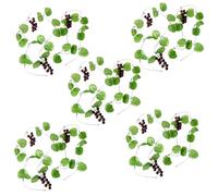 Molyorch 5 Pièces Raisins Grappes Décorative, Raisin Artificiel et Vigne, Vigne Raisin, Plastique Réaliste Ensemble Fruit, pour Vin Sera Exposé, Décoration Jardin, Accessoires Photographie