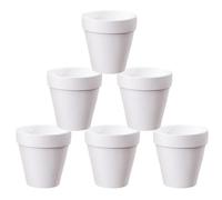 Molyorch 6 pièces Pot Terre Cuite, pour Cactus, Fleurs, Plantes Grasses, Parfaits pour LeJardinage, Le Bricolage ou des Cadeaux de Mariage (9 * 9cm-Blanc)