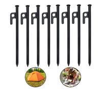 Molyorch 8 Pièces Clous de Fixation Sol Dur, Crochets Acier Sols Durs, Sardine Tente Robustes, Piquet Bordure Jardin, pour Tentes Fixes, Accessoires de Camping, Fixation de Jardin