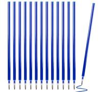 Molythrix 14 Pieces De Stylo Gel Effaçables Bleues Compatible Avec Legami | pointe balle 0,7 mm, longueur 13 cm, poids 2 g par recharge, compatibles avec les stylos gel standards pour l’école, le bur