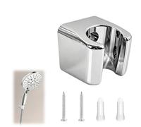Molythrix 1pcs Support Douche Mural Support De Douche Léger Et Antirouille | Support Pommeau de Douche Mural en ABS Chromé compact avec vis pour optimiser l'espace dans votre salle de bain