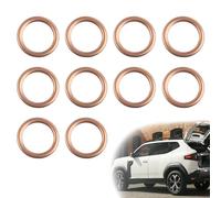 MOLZINY 10 Pièces 16 x 22 x 2mm Joint Vidange Bouchon Voiture Cuivre Vidange Rond Rondelle Plate Métrique pour Citroën Peugeot Renault MINI Dacia C3 C4 C5 Jumper Picasso DS5 Berlingo Duster 306 307