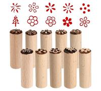 MOLZINY 10 Pièces Tampon Argile Autodurcissante Tampon Empreinte pour Poterie Peut êTre Utilisé Dans La Poterie Le Moulage En Argile Ainsi Que Dans Les PâTisseries Et Les Peintures