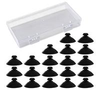 MOLZINY 20 Pièces Ventouses pour Aquarium 25mm Noires Ventouses Flexibles pour Chauffage d'Aquarium Pompe à Air Tuyau CO2 Clips Universels Aquarium Remplacement pour Eheim