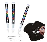 MOLZINY 3 pièces indelebile Permanent Marqueurs Textile Marqueurs Blancs Marqueur Étanche Blanc Pour Galet Verre Metal Céramique Pneu Bois Textile Toile Papier