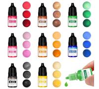MOLZINY 8 Pièces Colorant Liquide pour Bougies Couleurs Colorant de Bougie Liquide pour Bougie DIY Bougies à Haute Concentration Couleurs Kit Pigment Concentrée
