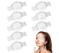 MOLZINY 8 Pièces Masque oculaire Transparent Protection des Yeux Poreux en Plastique avec Corde Réglable confortable après cache œil respirant our adultes et enfants Protéger Vos Yeux