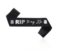 MOLZINY Écharpe RIP to My 20s Birthday Décorations pour 20e Anniversaire de Fille Enterrement pour décoration d'anniversaire de Jeunesse Décoration pour 20e anniversaire