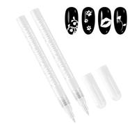 MOLZINY Lot De 2 Marqueurs Nail Art, Marqueurs Acryliques, Stylos blancs pour nail ar, Outils De Nail Art, Accessoires De Nail Art, Adaptés Au Nail Art, Au Plastique,À La Céramique,Au Papier