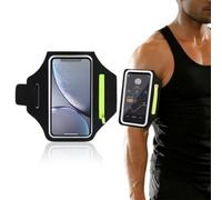 MOLZINY Telephone Sport Weflay Brassard de Sport Universel avec Poche Écouteur Smartphone Running Brassard Porte Téléphone Course à Pied pour iPhone 16 15 14 13 Pro Max pour Jusqu'à 6,8 Pouces