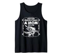 Mom a Fishing Skills Best Fishing Mom Angling Débardeur