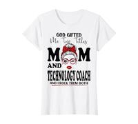 Mom and Technology Coach Fête des mères Double bénédiction T-Shirt