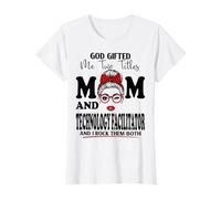 Mom and Technology Facilitator Fête des Mères Double Bénédiction T-Shirt