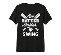 Mom Baseball Batter Batter Swing Hey Game Day Baseball Lover T-Shirt Haut de Gamme