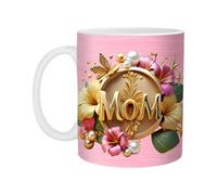 Mom Coffee Tag, Mom Tags for Women - Coupe de boisson pour la fête des mères en céramique,Motif floral Appréciation élégante du souvenir pour les amateurs de café amateurs de thé Son Sonte
