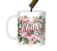 Mom Cup, MATHE FAY MUGG,Coupe de boisson pour la fête des mères en céramique - Motif floral Elégant appréciation du souvenir pour les amateurs de café amateurs de thé Son Sonte