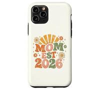 Mom Est 2026 Groovy Retro Daisy Flower New Mom Mother's Day Coque pour iPhone 11 Pro