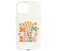 Mom Est 2026 Groovy Retro Daisy Flower New Mom Mother's Day Coque pour iPhone 15