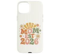 Mom Est 2026 Groovy Retro Daisy Flower New Mom Mother's Day Coque pour iPhone 15 Plus
