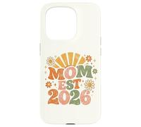 Mom Est 2026 Groovy Retro Daisy Flower New Mom Mother's Day Coque pour iPhone 15 Pro